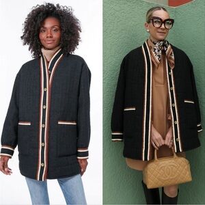 Tuckernuck Halston Oversized Black Coat Size Medium